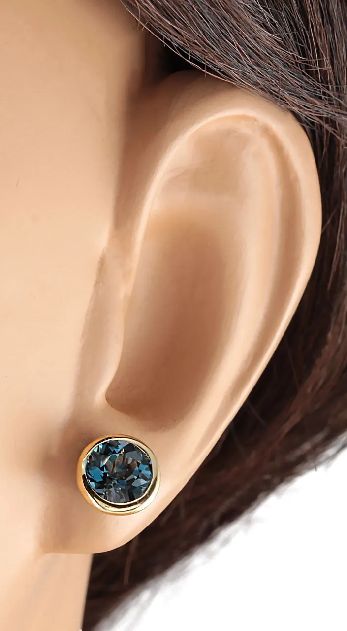 3.00 Carat Natural Topaz 14K Yellow Gold Earrings
