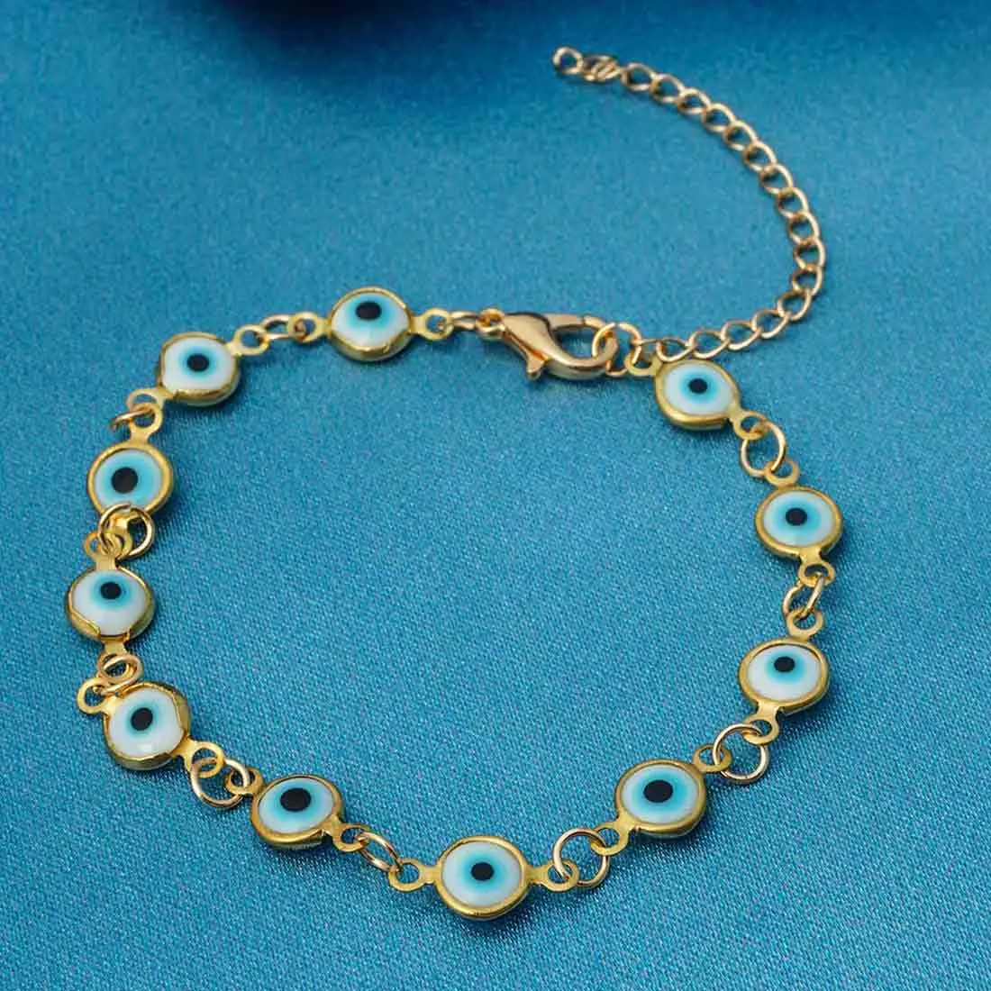 Evil Eye Bead Chain Bracelet