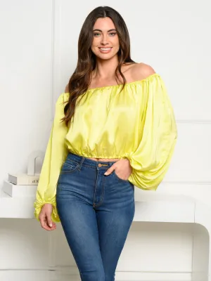 WOMEN'S LONG SLEEVEOFF SHOULDER TOP