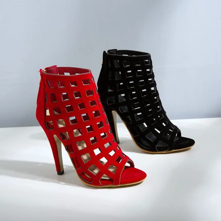 Women's Zipper High Heel Gladiator Sandals